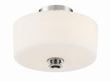 Crystorama Travis 2 Light Polished Nickel Semi Flush Mount