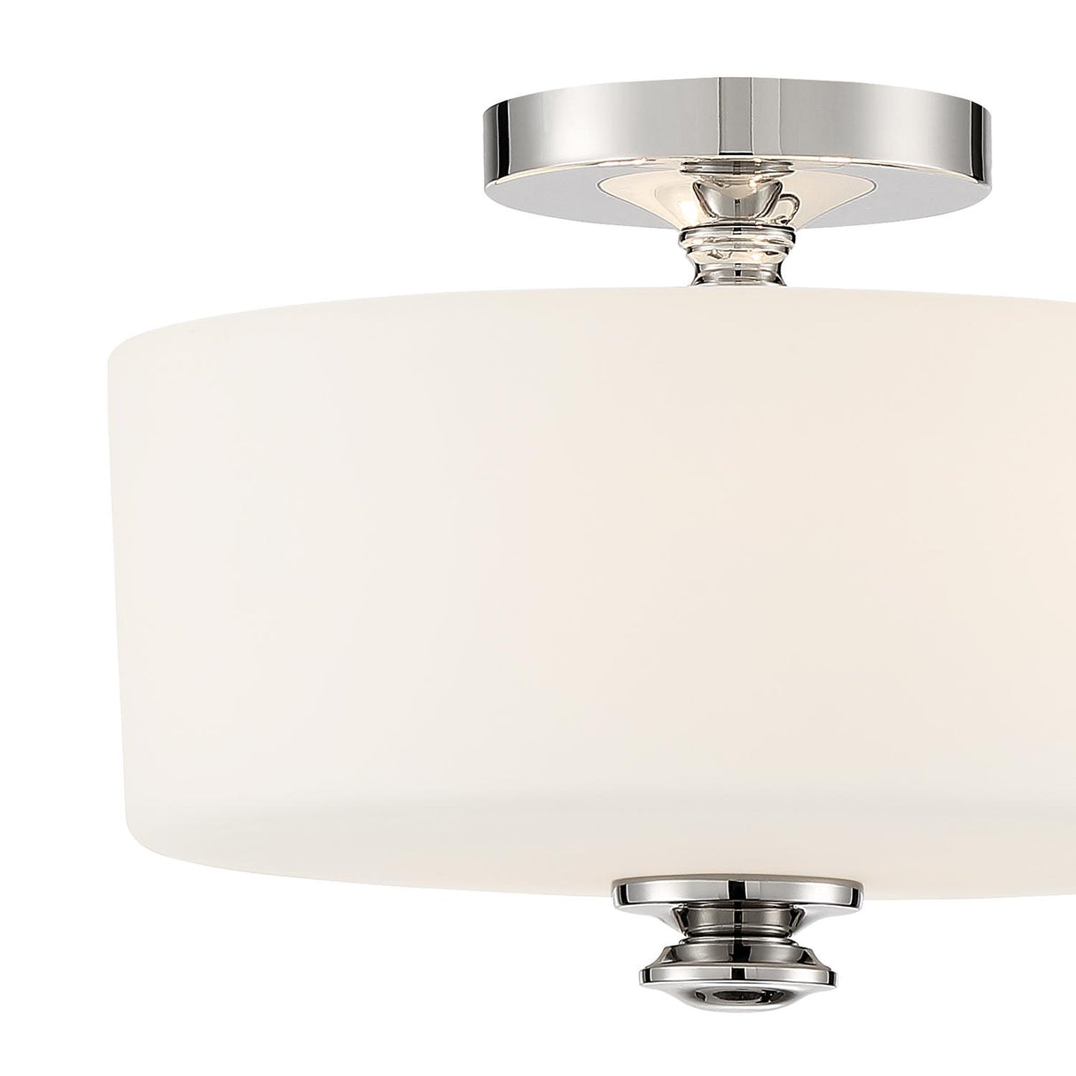 Crystorama Travis 2 Light Polished Nickel Semi Flush Mount
