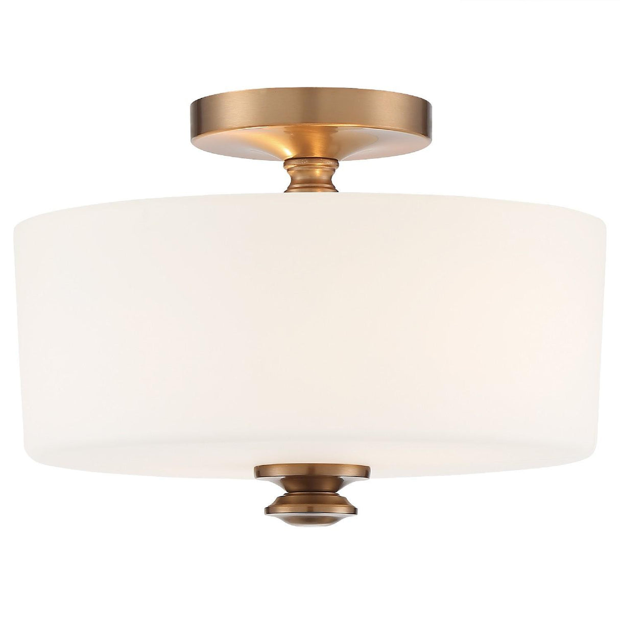 Crystorama Travis 2 Light Vibrant Gold Semi Flush Mount
