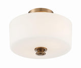 Crystorama Travis 2 Light Vibrant Gold Semi Flush Mount