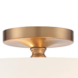 Crystorama Travis 2 Light Vibrant Gold Semi Flush Mount