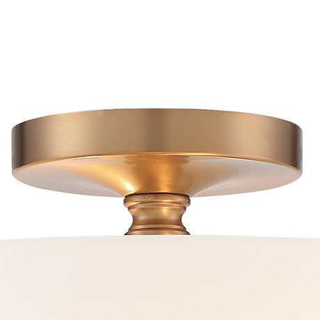 Crystorama Travis 2 Light Vibrant Gold Semi Flush Mount