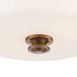 Crystorama Travis 2 Light Vibrant Gold Semi Flush Mount