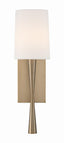 Crystorama Trenton 1 Light Aged Brass Sconce