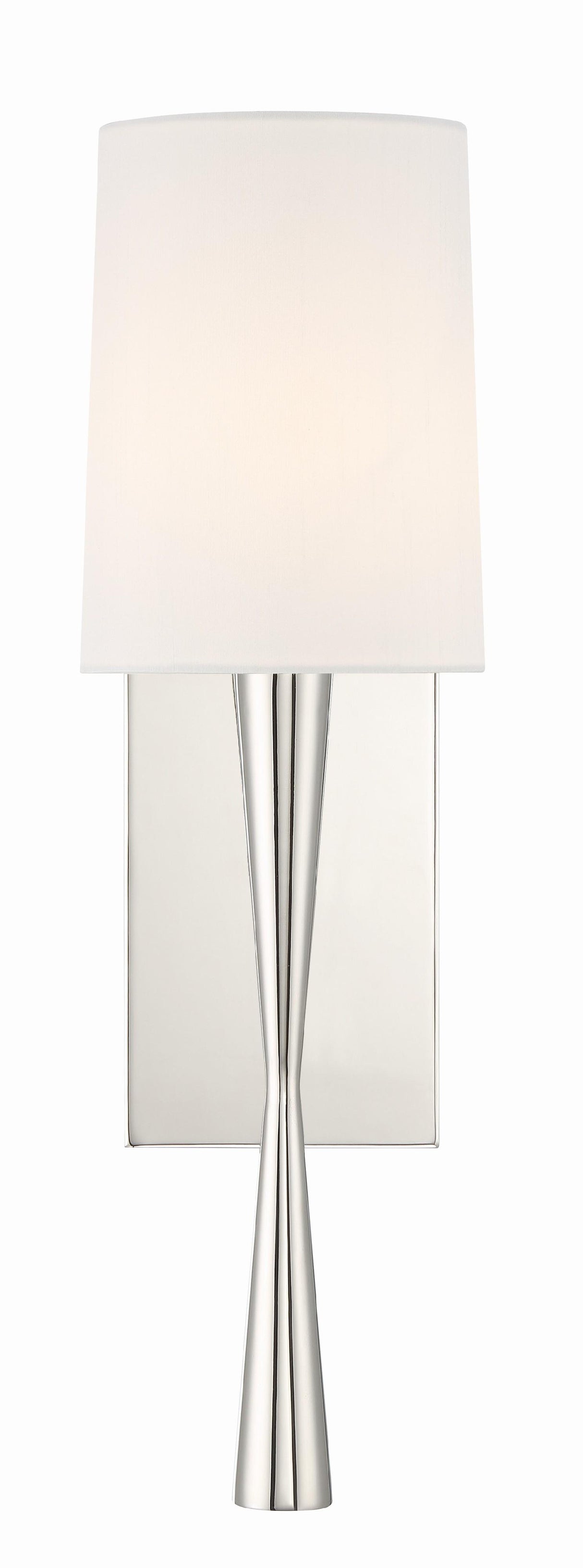 Crystorama Trenton 1 Light Polished Nickel Sconce