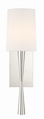Crystorama Trenton 1 Light Polished Nickel Sconce
