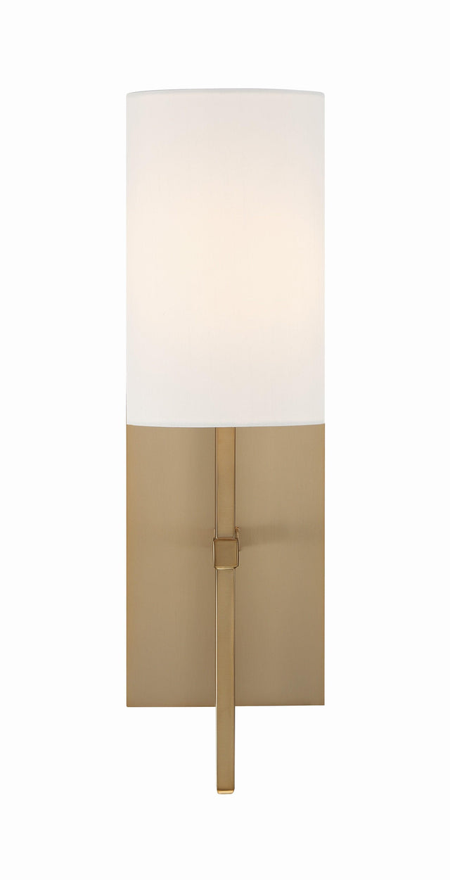 Crystorama Veronica 1 Light Aged Brass Sconce