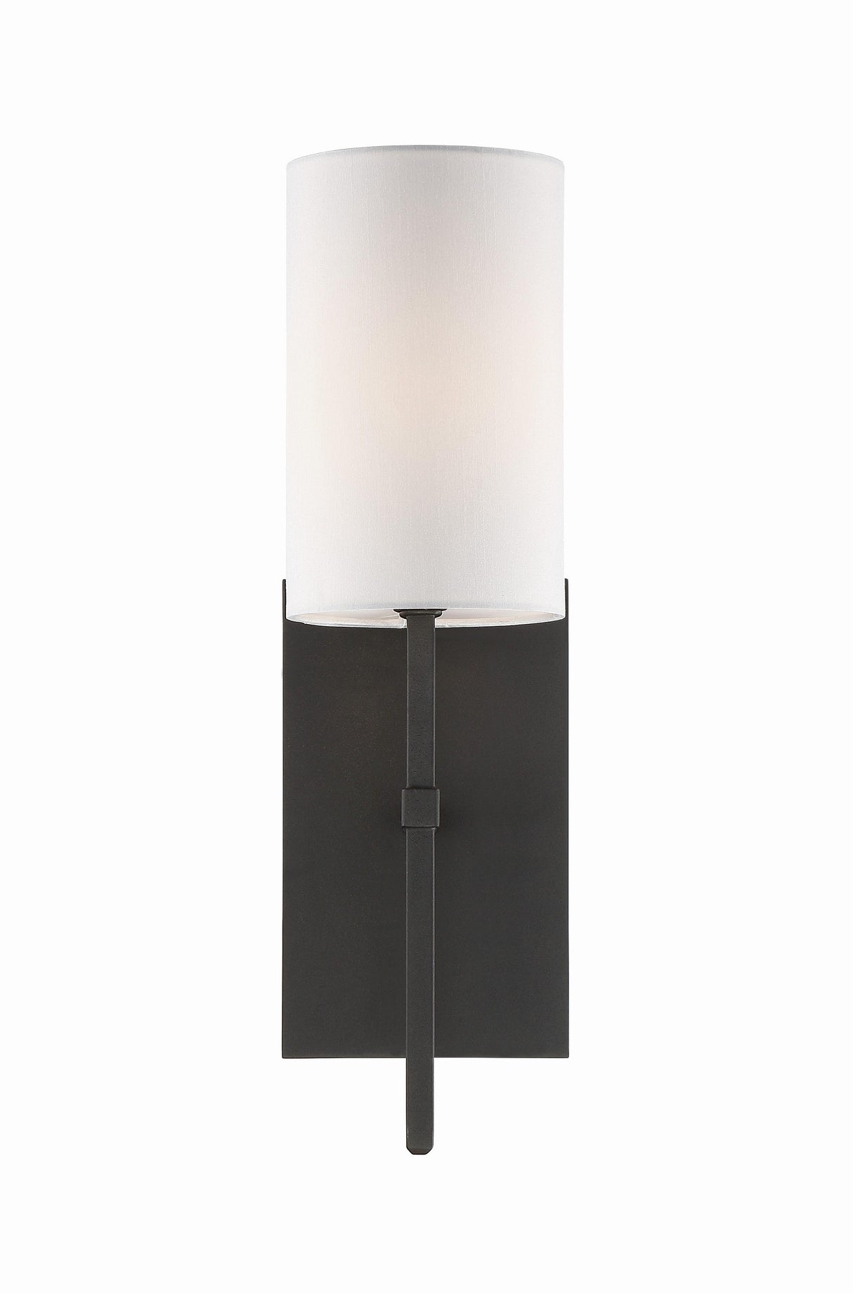 Crystorama Veronica 1 Light Black Forged Sconce