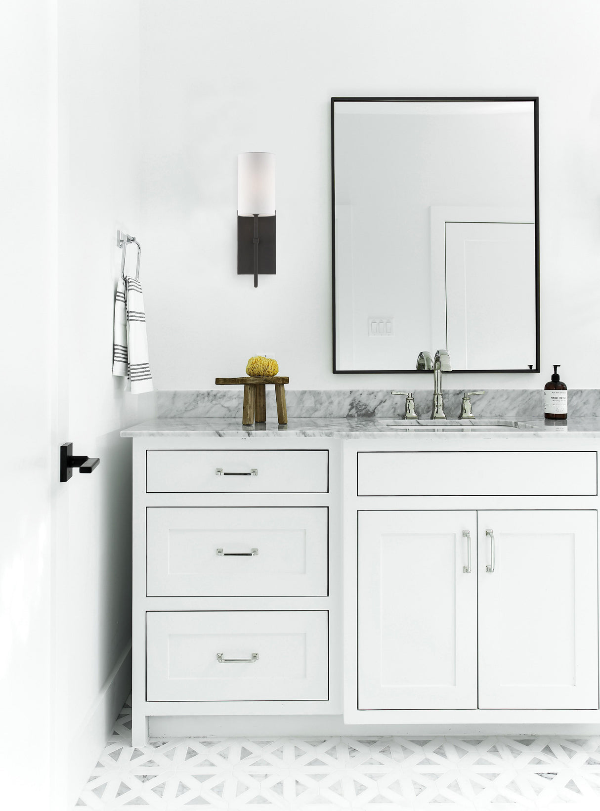 Crystorama Veronica 1 Light Black Forged Sconce