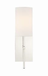 Crystorama Veronica 1 Light Polished Nickel Sconce