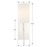 Crystorama Veronica 1 Light Polished Nickel Sconce