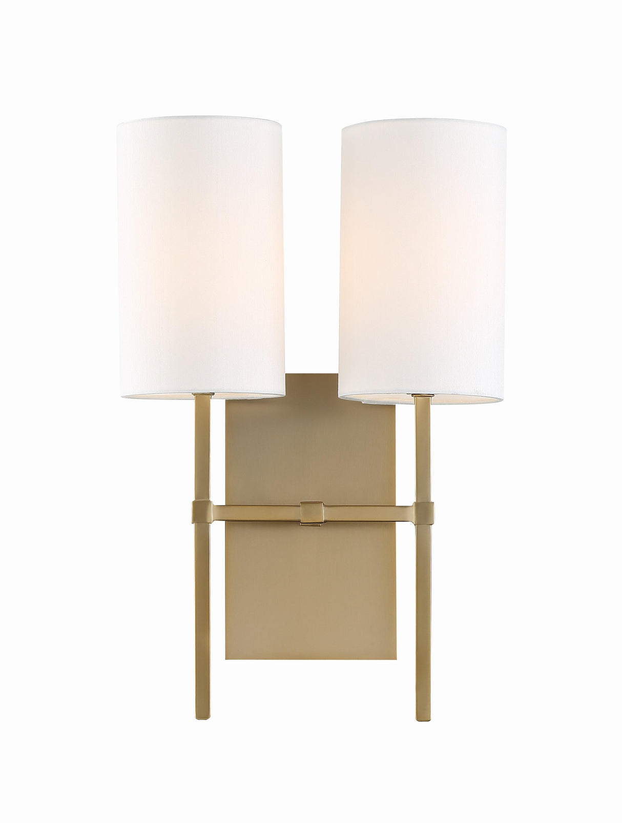 Crystorama Veronica 2 Light Aged Brass Sconce