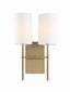 Crystorama Veronica 2 Light Aged Brass Sconce