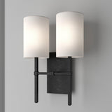 Crystorama Veronica 2 Light Black Forged Sconce