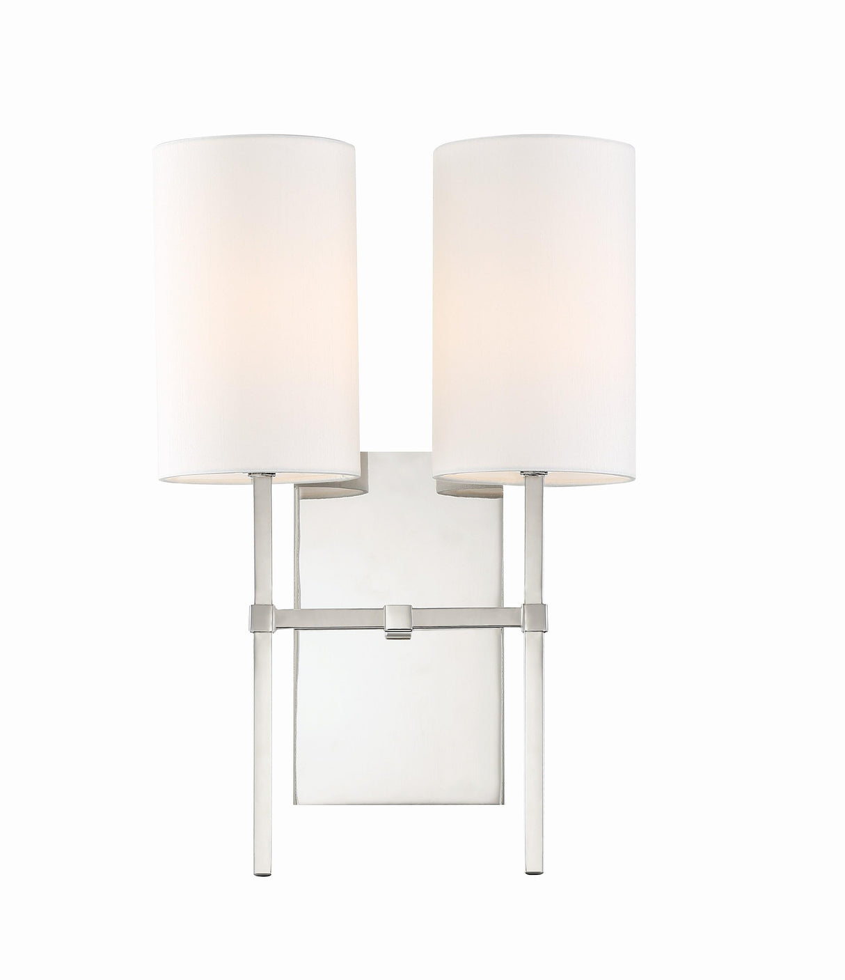 Crystorama Veronica 2 Light Polished Nickel Sconce