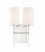 Crystorama Veronica 2 Light Polished Nickel Sconce