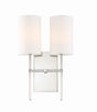 Crystorama Veronica 2 Light Polished Nickel Sconce