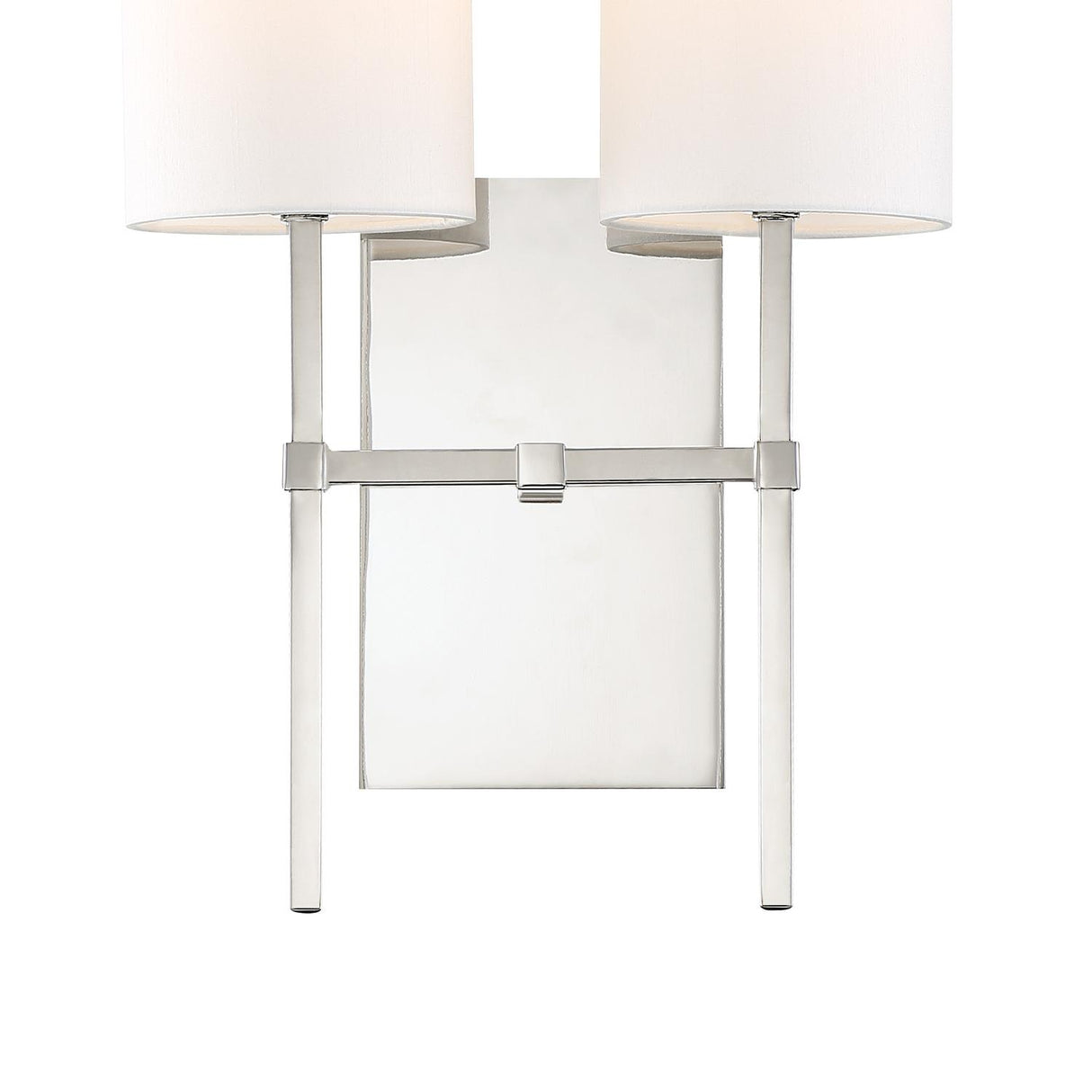 Crystorama Veronica 2 Light Polished Nickel Sconce