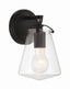 Crystorama Voss 1 Light Matte Black Sconce