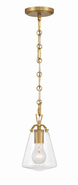 Crystorama Voss 1 Light Luxe Gold Mini Pendant