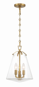 Crystorama Voss 3 Light Luxe Gold Pendant