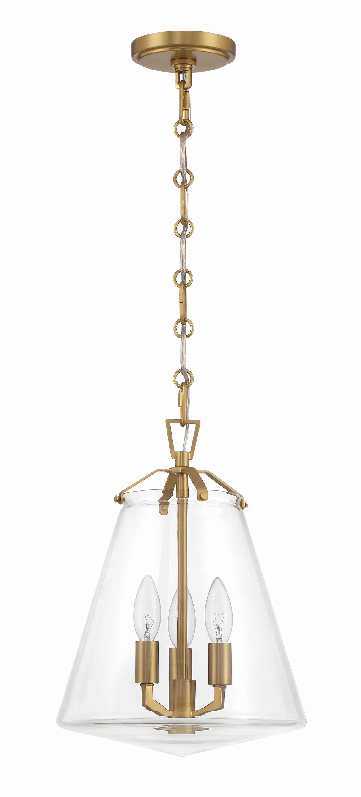 Crystorama Voss 3 Light Luxe Gold Pendant