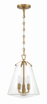 Crystorama Voss 3 Light Luxe Gold Pendant