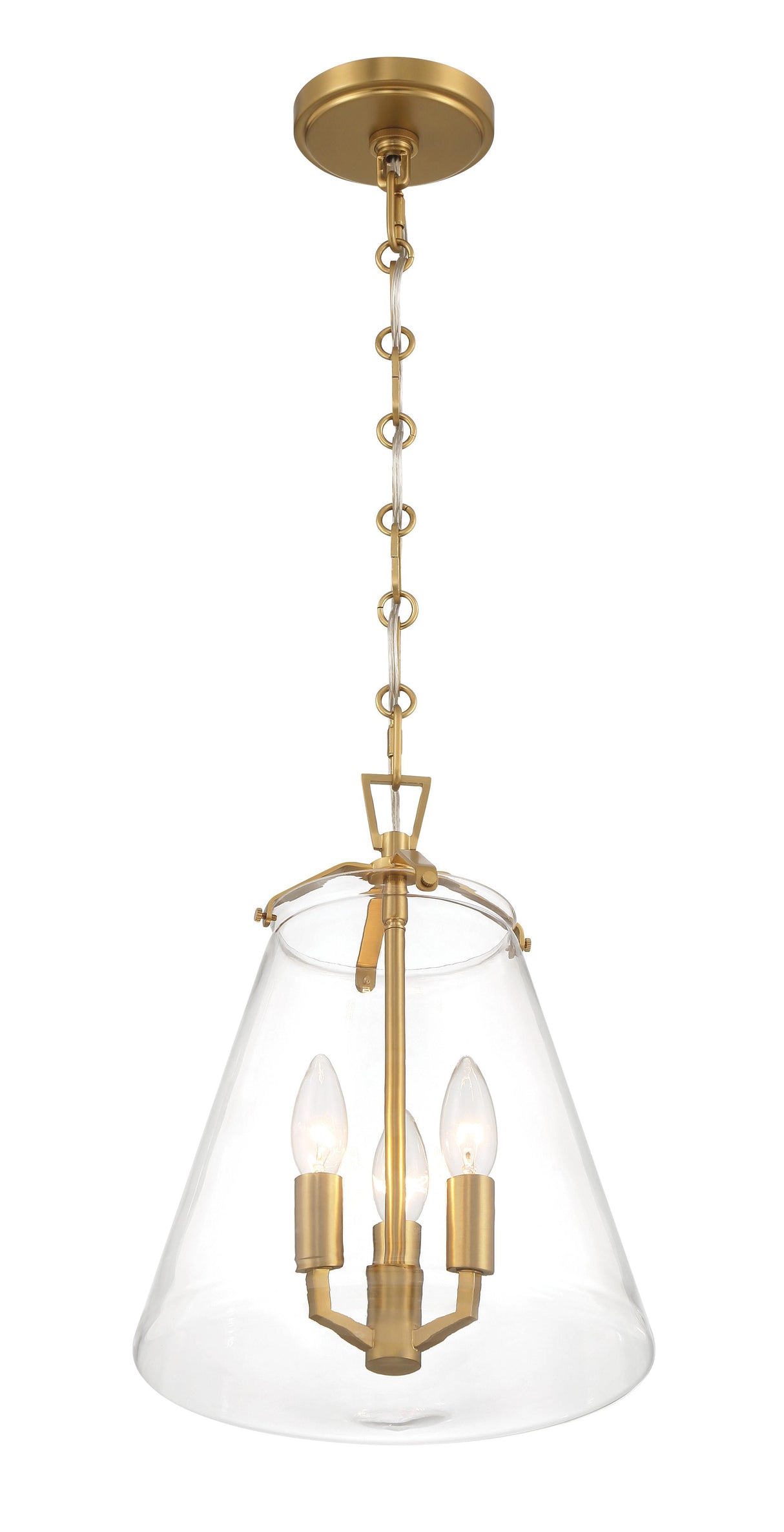 Crystorama Voss 3 Light Luxe Gold Pendant