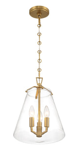 Crystorama Voss 3 Light Luxe Gold Pendant