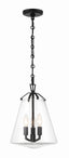 Crystorama Voss 3 Light Matte Black Pendant