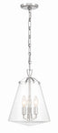 Crystorama Voss 3 Light Polished Nickel Pendant