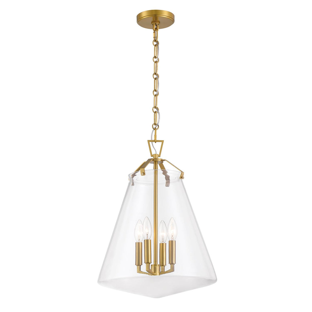 Crystorama Voss 4 Light Luxe Gold Pendant