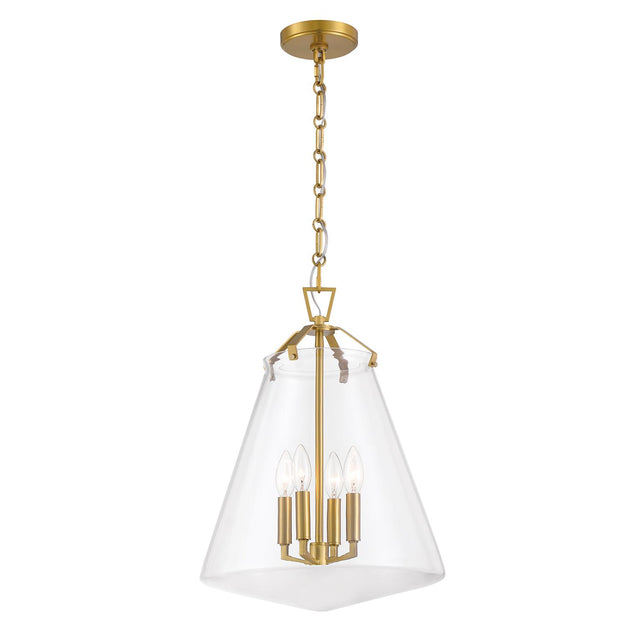 Crystorama Voss 4 Light Luxe Gold Pendant