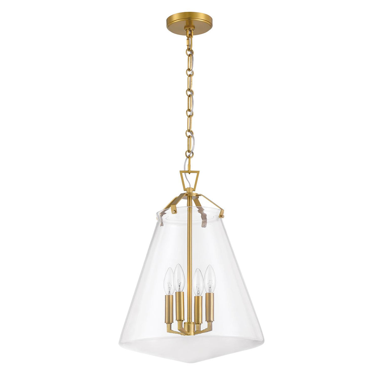 Crystorama Voss 4 Light Luxe Gold Pendant