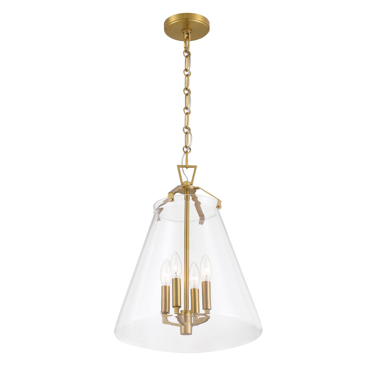 Crystorama Voss 4 Light Luxe Gold Pendant