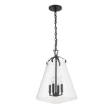Crystorama Voss 4 Light Matte Black Pendant