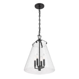 Crystorama Voss 4 Light Matte Black Pendant