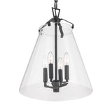 Crystorama Voss 4 Light Matte Black Pendant