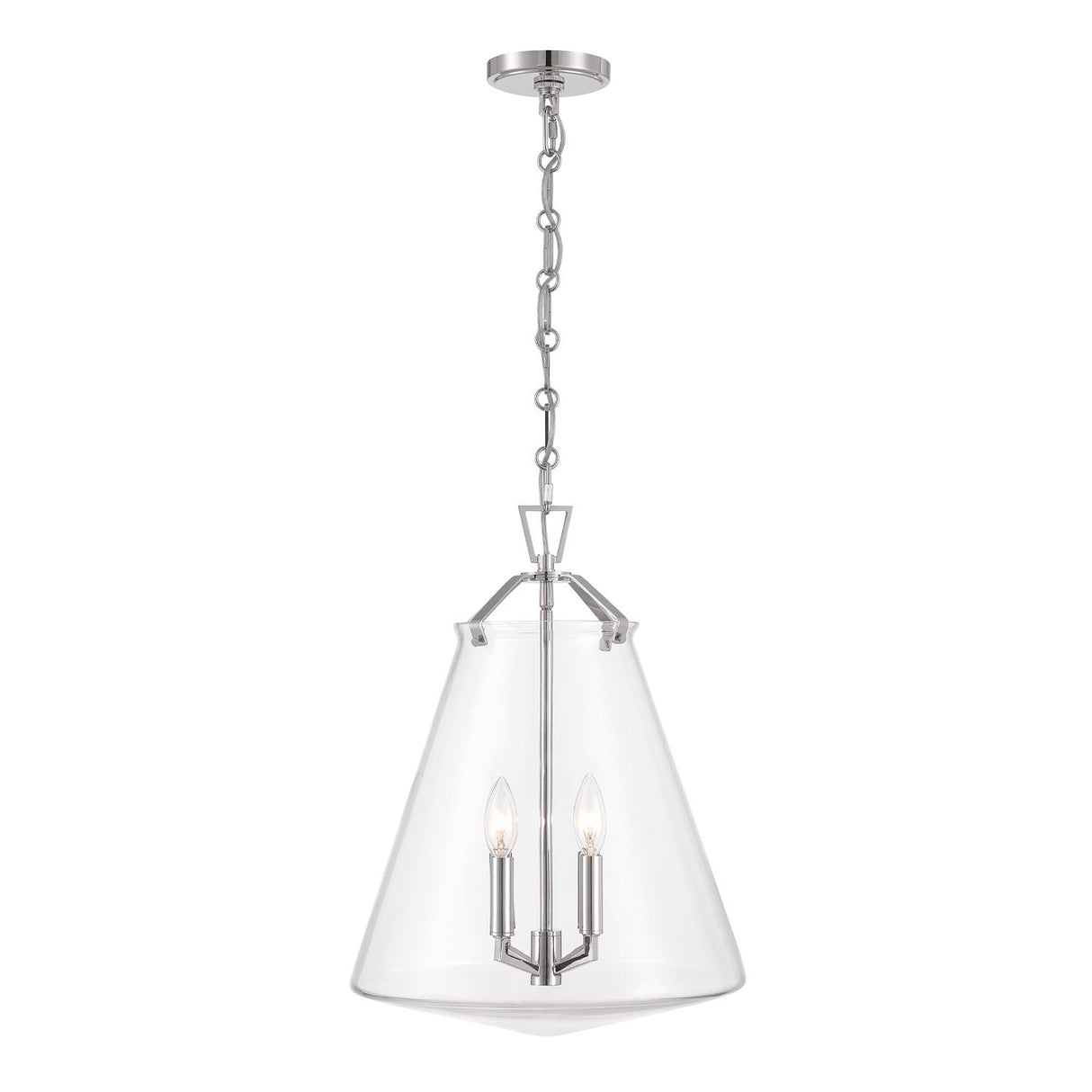 Crystorama Voss 4 Light Polished Nickel Pendant