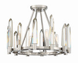 Crystorama Watson 4 Light Polished Nickel Semi Flush Mount