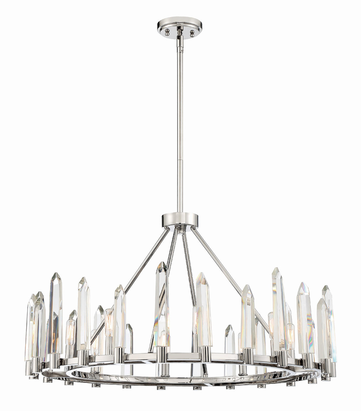Crystorama Watson 8 Light Polished Nickel Chandelier
