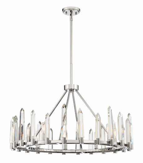Crystorama Watson 8 Light Polished Nickel Chandelier