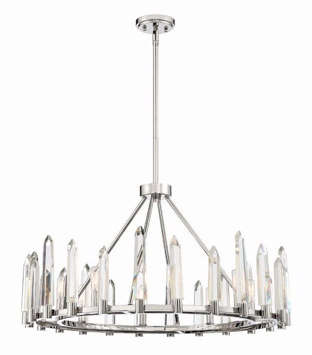 Crystorama Watson 8 Light Polished Nickel Chandelier