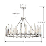 Crystorama Watson 8 Light Polished Nickel Chandelier