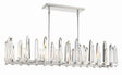 Crystorama Watson 6 Light Polished Nickel Linear Chandelier