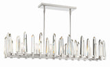 Crystorama Watson 6 Light Polished Nickel Linear Chandelier
