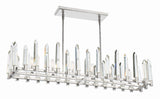 Crystorama Watson 6 Light Polished Nickel Linear Chandelier