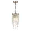 Crystorama Winfield 1 Light Antique Silver Mini Pendant
