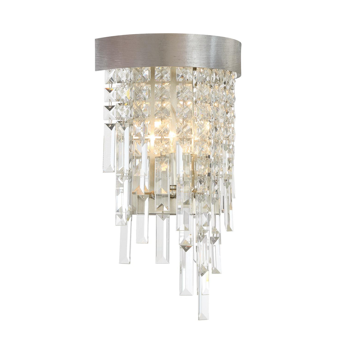 Crystorama Winfield 2 Light Antique Silver Sconce