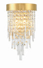Crystorama Winfield 2 Light Antique Gold Sconce